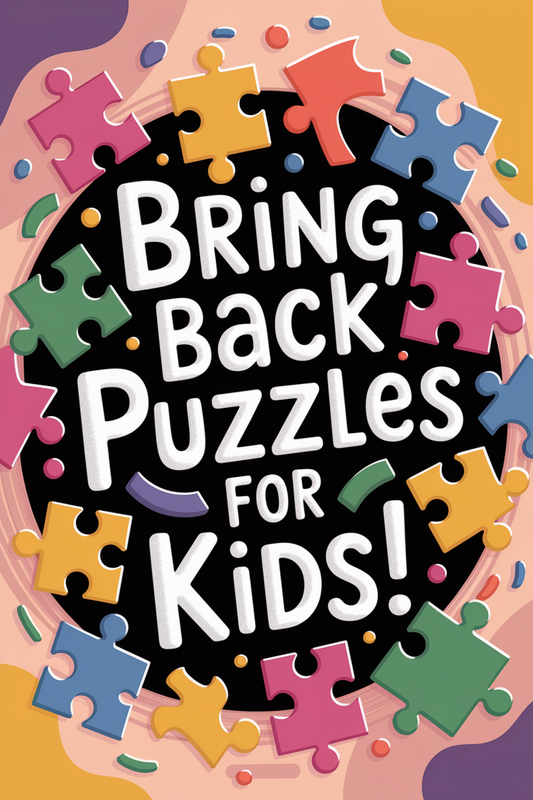 Puzzles Help Reduce Anxiety in Children: Screen-Free Strategy - vector image