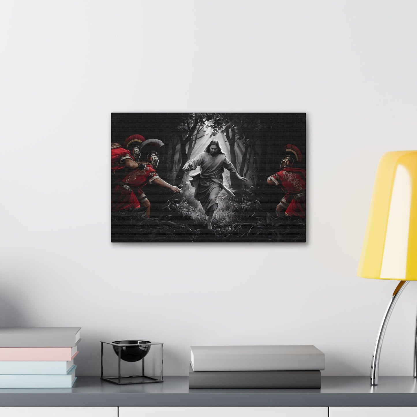 Divine Escape IIDivine Escape II: Jesus Christ's Cinematic Flight from Roman PersecutiCanvasDivine Escape II: Jesus Christ's Cinematic Flight from Roman Persecution - Limited Edition Christian Art Print |  Wall Art Decor
Description:
Experience the raw powe