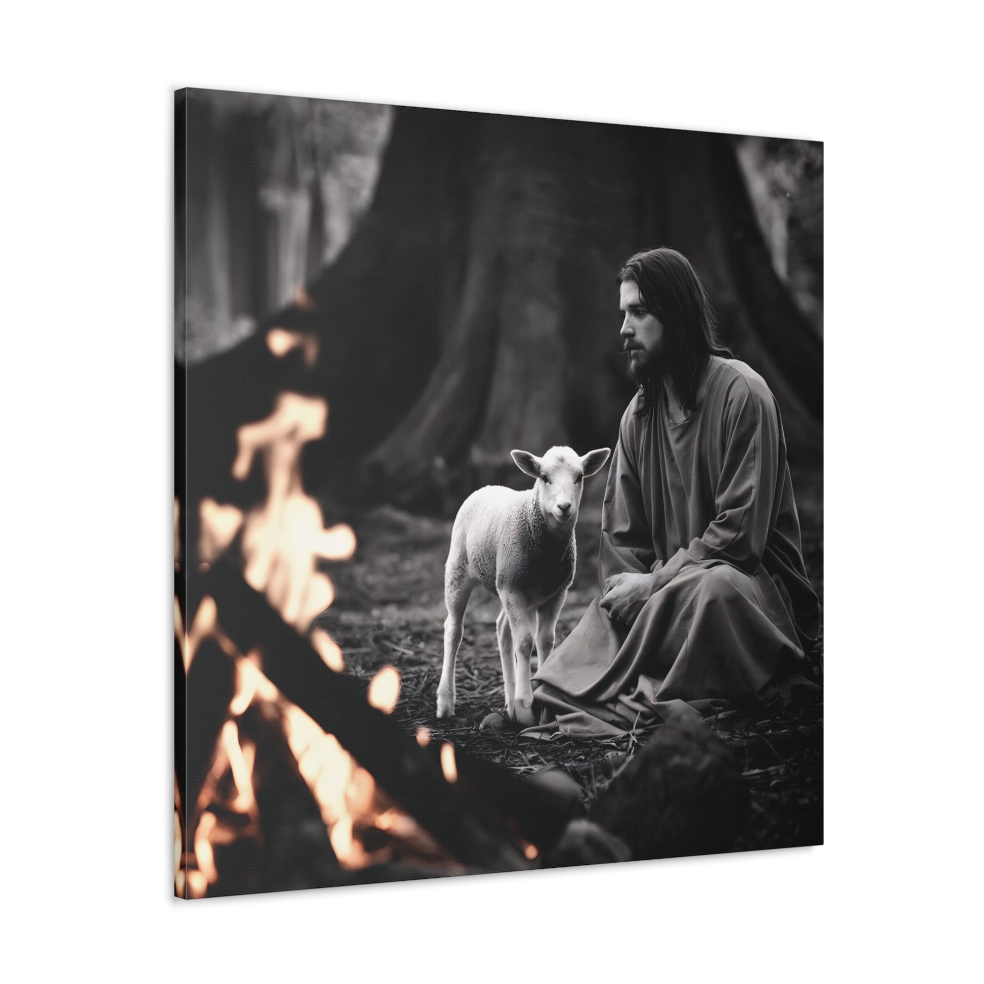 Divine Refuge IIDivine Refuge II: Jesus Christ and the Lamb - Illuminating Faith in DaCanvasDivine Refuge II: Jesus Christ and the Lamb - Illuminating Faith in Darkness | Limited Edition Christian Wall Art |  Modern Wall Art Decor
Description:
Experience th