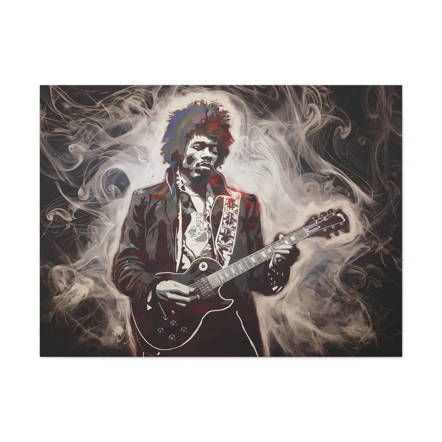 Star Power"Star Power" Ethereal Soot Portrait: Jimi Hendrix's Fiery Performance Canvas"Star Power" Ethereal Soot Portrait: Jimi Hendrix's Fiery Performance
Experience the raw intensity of Jimi Hendrix like never before with this mesmerizing Fumage art