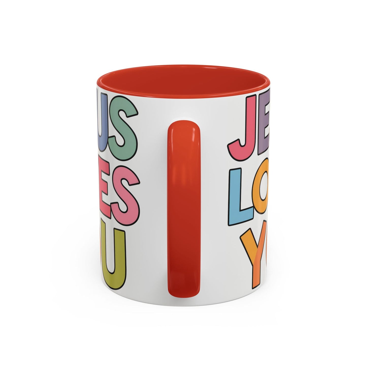 Jesus Loves YouJesus Loves You" Inspirational Christian Coffee Mug - Accent Coffee MuMugJesus Loves You" Inspirational Christian Coffee Mug - Accent Coffee Mug (11, 15oz) 
Celebrate your faith with our vibrant and uplifting "Jesus Loves You" accent coff