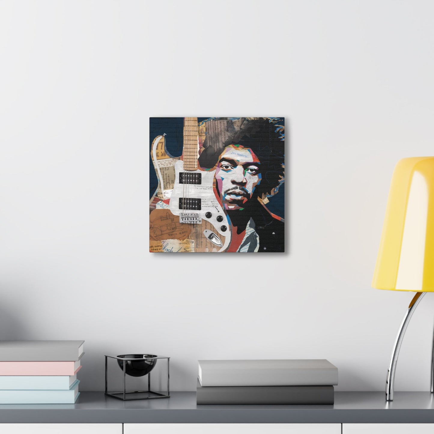 Sonic LegacySonic Legacy: Jimi Hendrix Guitar Collage Art Print | Iconic Rock MemoCanvasJimi Hendrix Abstract Guitar Collage - Unique Rock Art Print
Experience the soul of rock with this abstract Jimi Hendrix guitar collage art print. Bring the spirit o