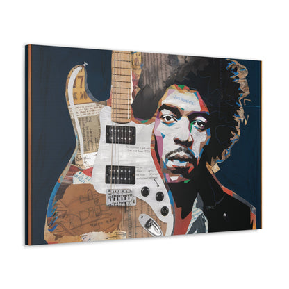 Sonic LegacySonic Legacy: Jimi Hendrix Guitar Collage Art Print | Iconic Rock MemoCanvasJimi Hendrix Abstract Guitar Collage - Unique Rock Art Print
Experience the soul of rock with this abstract Jimi Hendrix guitar collage art print. Bring the spirit o