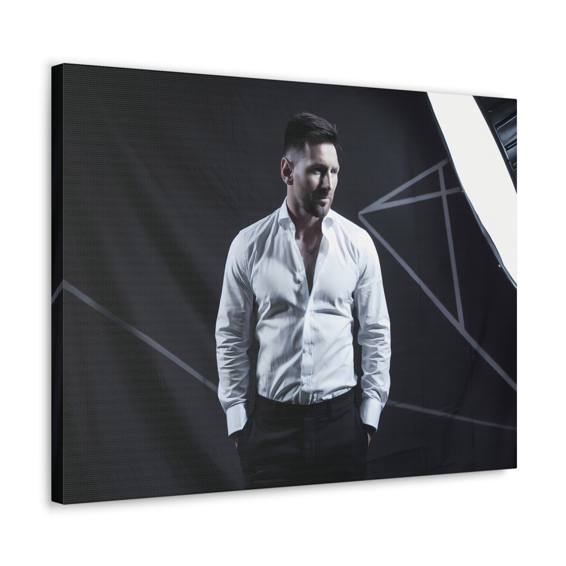 Messi Photo - Lionel Messi Soccer Game Photo- Lionel Messi Wall Canvas Art Print