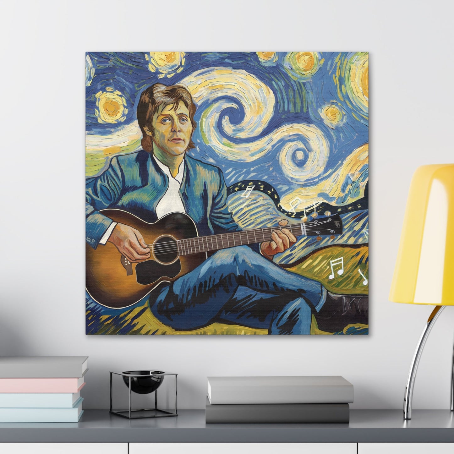 Paul McCartney Canvas McCartney "Starry Night" Inspired Wall Art Print - Paul McCartney tour 2025