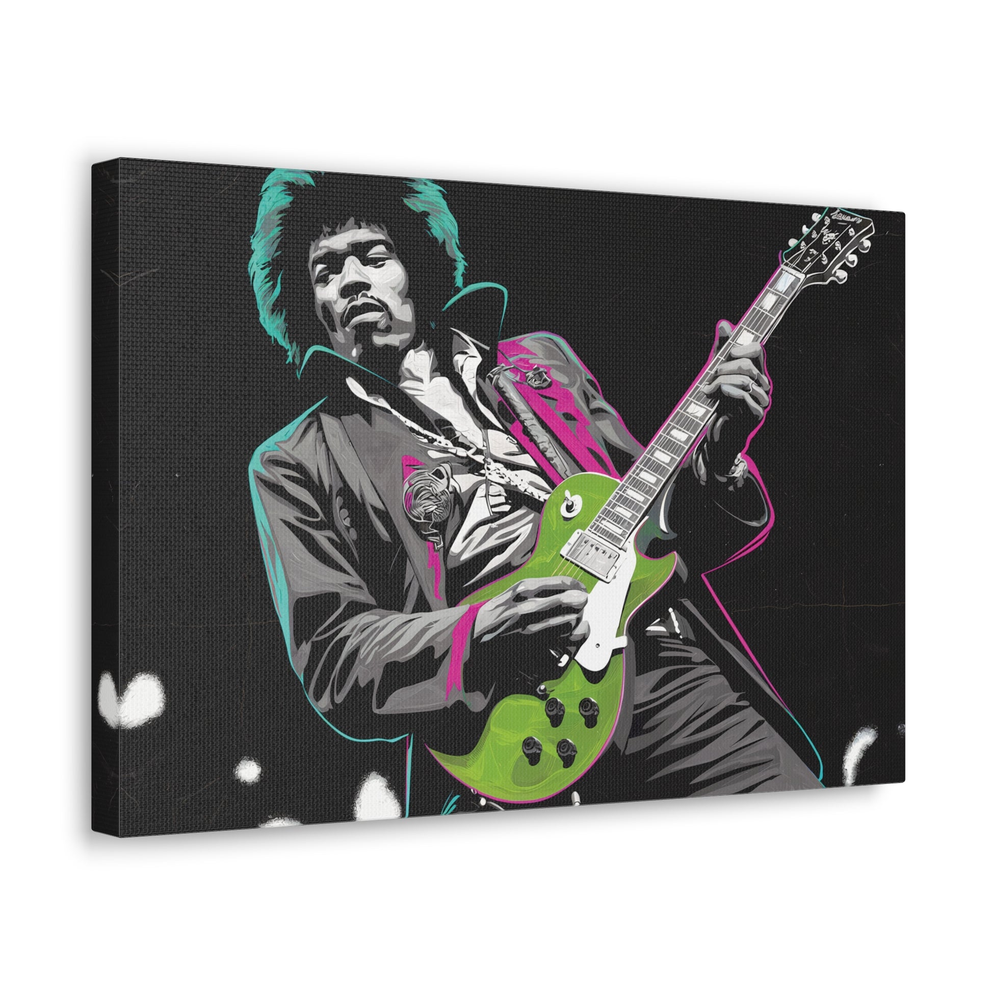 Jimi Hendrix Pop ArtElectric Icon: Jimi Hendrix Pop Art Canvas | Vibrant Guitar Legend PorCanvasJimi Hendrix Pop Art Canvas - Neon Guitar Rock Legend Print
Electrify your space with this striking Jimi Hendrix pop art canvas. Monochrome portrait with vibrant neo