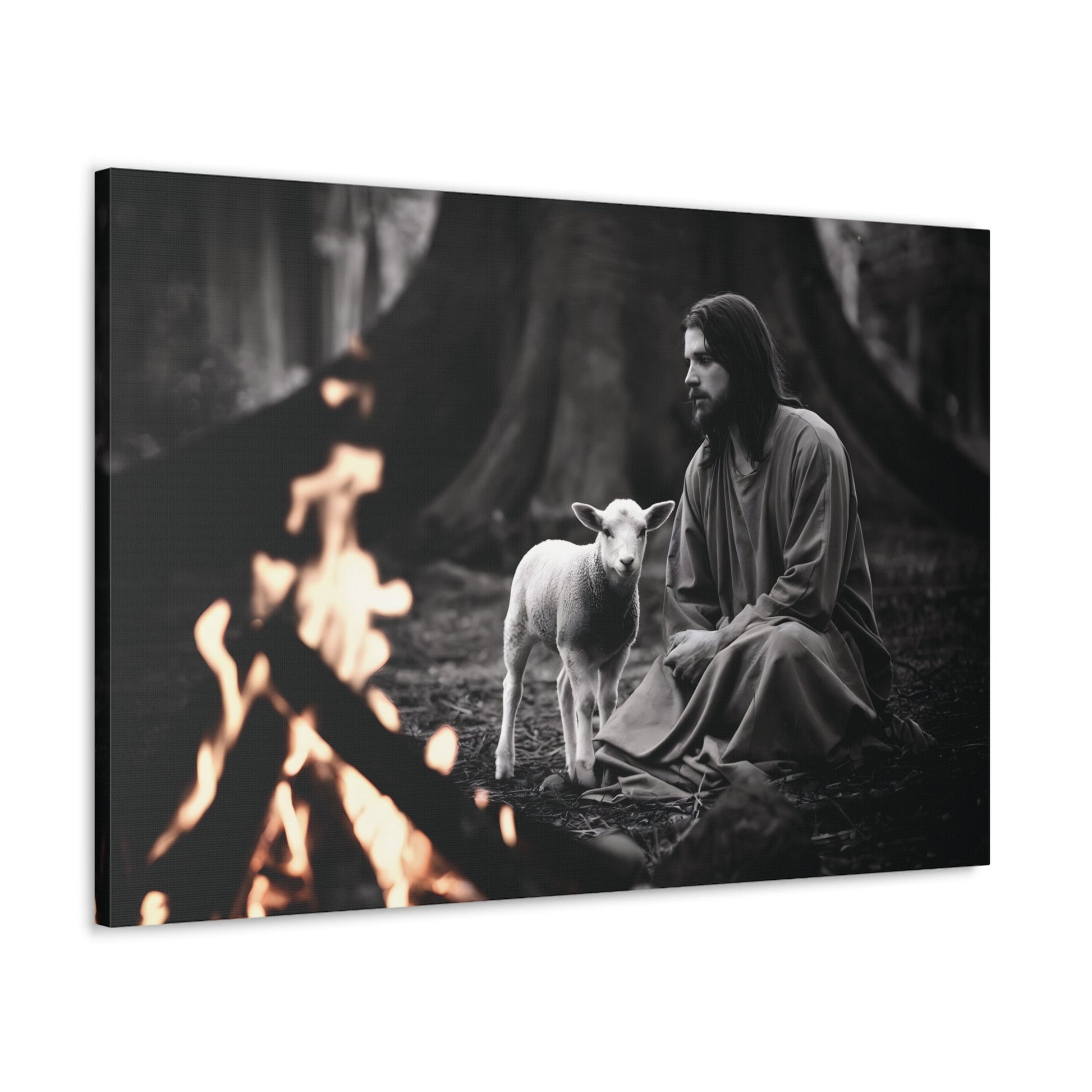 Divine Refuge IIDivine Refuge II: Jesus Christ and the Lamb - Illuminating Faith in DaCanvasDivine Refuge II: Jesus Christ and the Lamb - Illuminating Faith in Darkness | Limited Edition Christian Wall Art |  Modern Wall Art Decor
Description:
Experience th