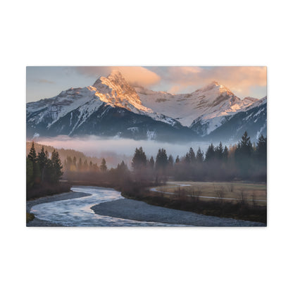 Mountain Photography : Swiss Alps Sunrise Wall Art Decor - Landscape Alpine Wall Art Decor