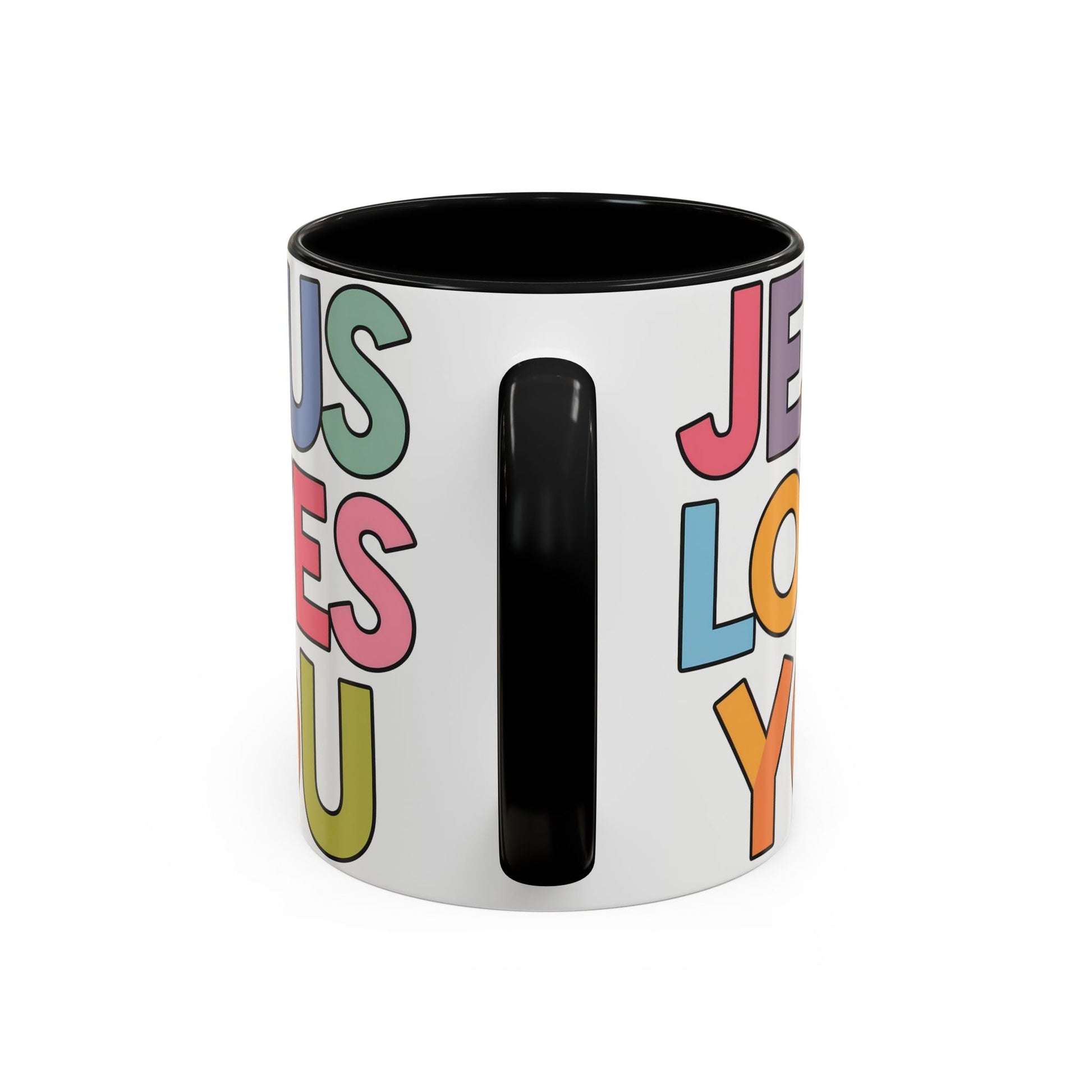 Jesus Loves YouJesus Loves You" Inspirational Christian Coffee Mug - Accent Coffee MuMugJesus Loves You" Inspirational Christian Coffee Mug - Accent Coffee Mug (11, 15oz) 
Celebrate your faith with our vibrant and uplifting "Jesus Loves You" accent coff