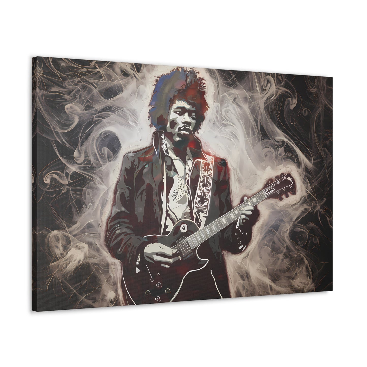 Star Power"Star Power" Ethereal Soot Portrait: Jimi Hendrix's Fiery Performance Canvas"Star Power" Ethereal Soot Portrait: Jimi Hendrix's Fiery Performance
Experience the raw intensity of Jimi Hendrix like never before with this mesmerizing Fumage art