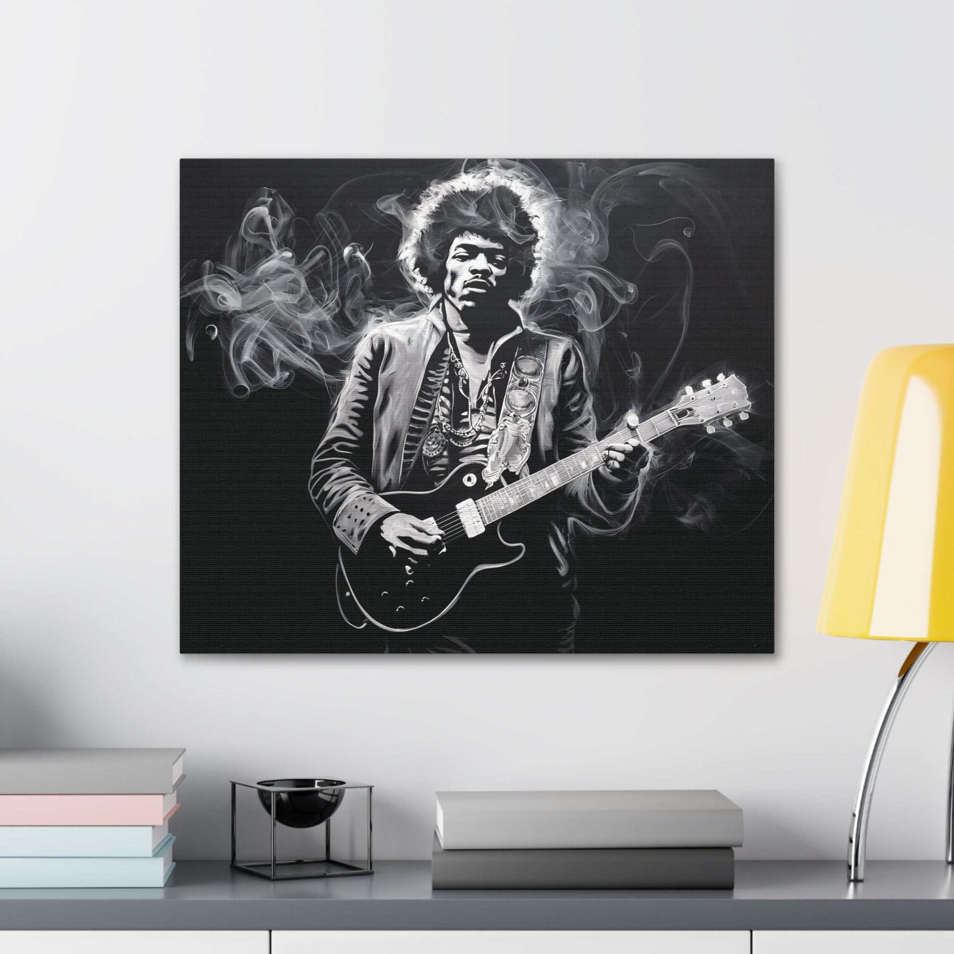 Up in SmokeUp in Smoke: Jimi Hendrix Fumage Art Print | Canvas Gallery Wrap | UniCanvasUp in Smoke: Jimi Hendrix Fumage Art Print | Canvas Gallery Wrap | Unique Rock Icon Decor -   Wall Art Decor
Jimi Hendrix Soot Painting - Innovative Fumage Art Print