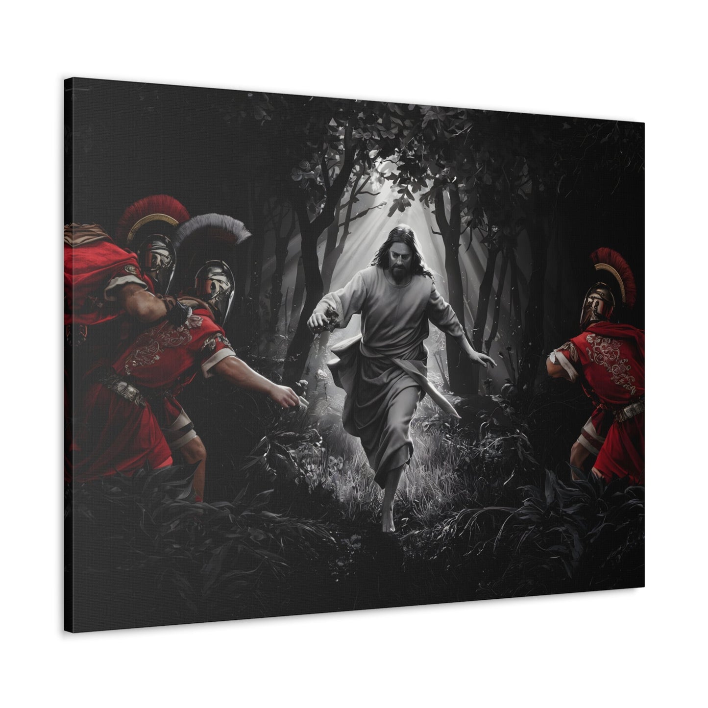 Divine Escape IIDivine Escape II: Jesus Christ's Cinematic Flight from Roman PersecutiCanvasDivine Escape II: Jesus Christ's Cinematic Flight from Roman Persecution - Limited Edition Christian Art Print |  Wall Art Decor
Description:
Experience the raw powe