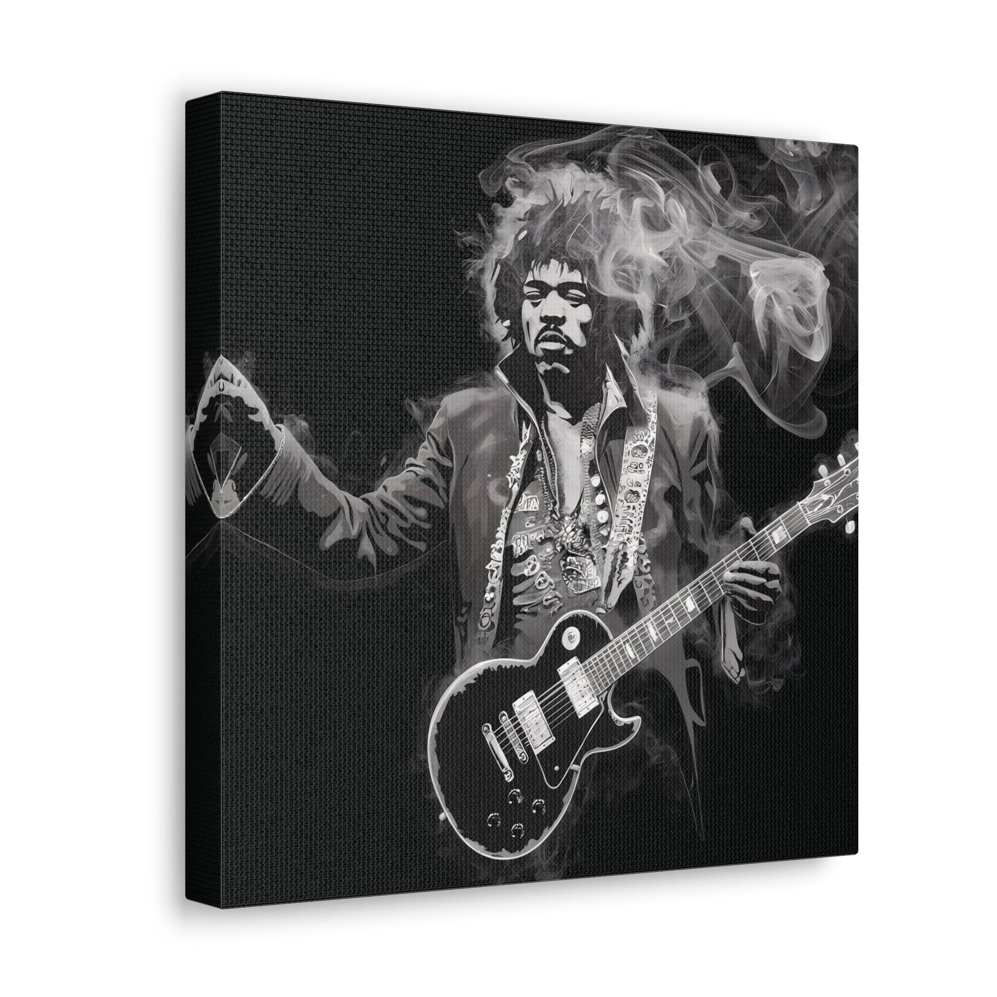 Peace and LovePeace and Love: Jimi Hendrix Fumage Art | Canvas Gallery Wrap | EthereCanvasPeace and Love: Jimi Hendrix Fumage Art | Canvas Gallery Wrap - Wall Art Decor
Jimi Hendrix Soot Painting - Innovative Fumage Art on Canvas
Experience the fiery pass