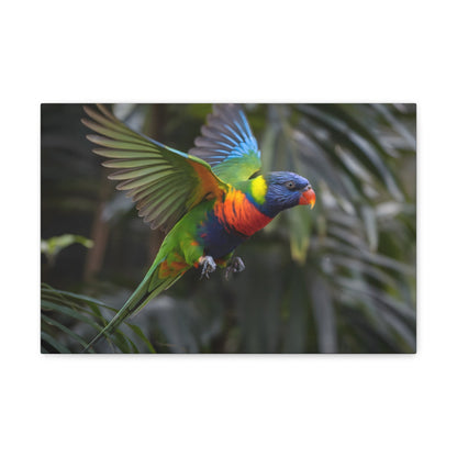 Vibrant Bird ArtRainbow Lorikeet in Flight | Cinematic Wildlife Photography | Vibrant CanvasRainbow Lorikeet in Flight – Cinematic Wildlife Photography
A breathtaking medium shot of a vibrant rainbow lorikeet in mid-flight, showcasing its dazzling plumage o