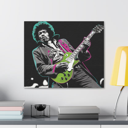 Jimi Hendrix Pop ArtElectric Icon: Jimi Hendrix Pop Art Canvas | Vibrant Guitar Legend PorCanvasJimi Hendrix Pop Art Canvas - Neon Guitar Rock Legend Print
Electrify your space with this striking Jimi Hendrix pop art canvas. Monochrome portrait with vibrant neo