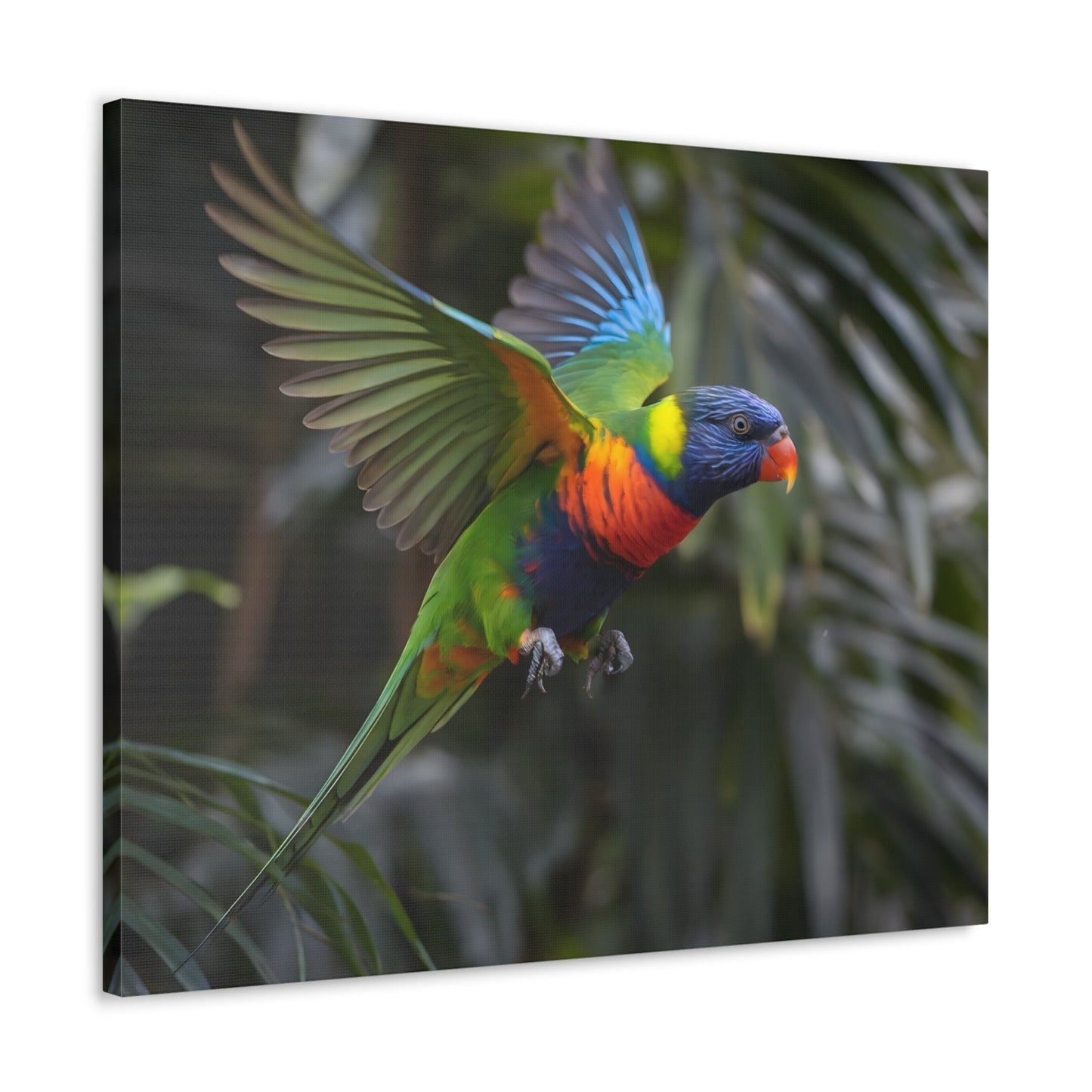 Vibrant Bird ArtRainbow Lorikeet in Flight | Cinematic Wildlife Photography | Vibrant CanvasRainbow Lorikeet in Flight – Cinematic Wildlife Photography
A breathtaking medium shot of a vibrant rainbow lorikeet in mid-flight, showcasing its dazzling plumage o