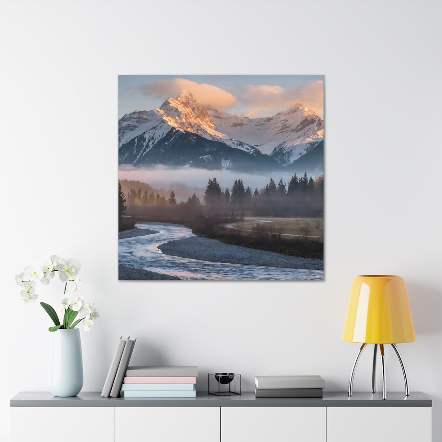 Mountain Photography : Swiss Alps Sunrise Wall Art Decor - Landscape Alpine Wall Art Decor