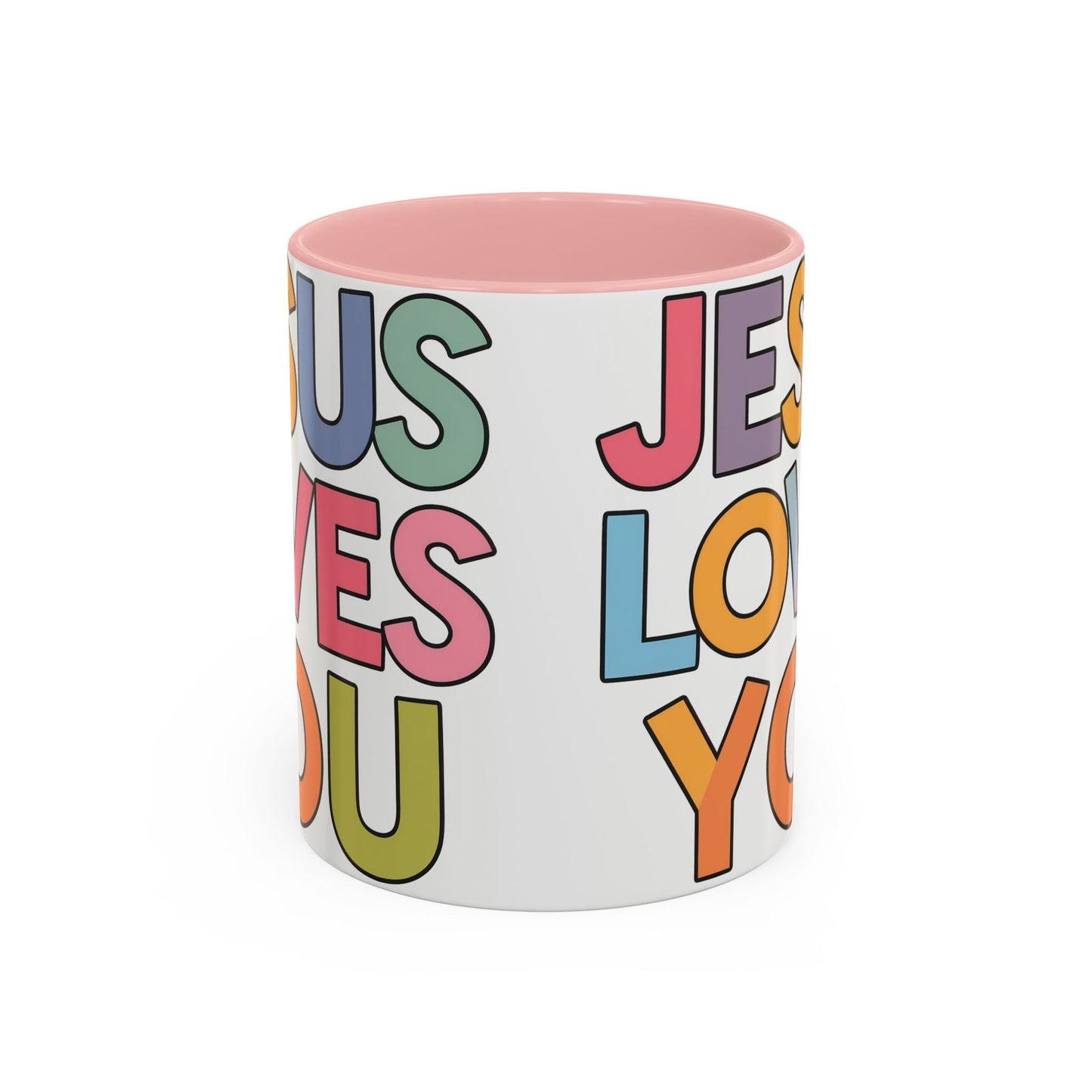 Jesus Loves YouJesus Loves You" Inspirational Christian Coffee Mug - Accent Coffee MuMugJesus Loves You" Inspirational Christian Coffee Mug - Accent Coffee Mug (11, 15oz) 
Celebrate your faith with our vibrant and uplifting "Jesus Loves You" accent coff