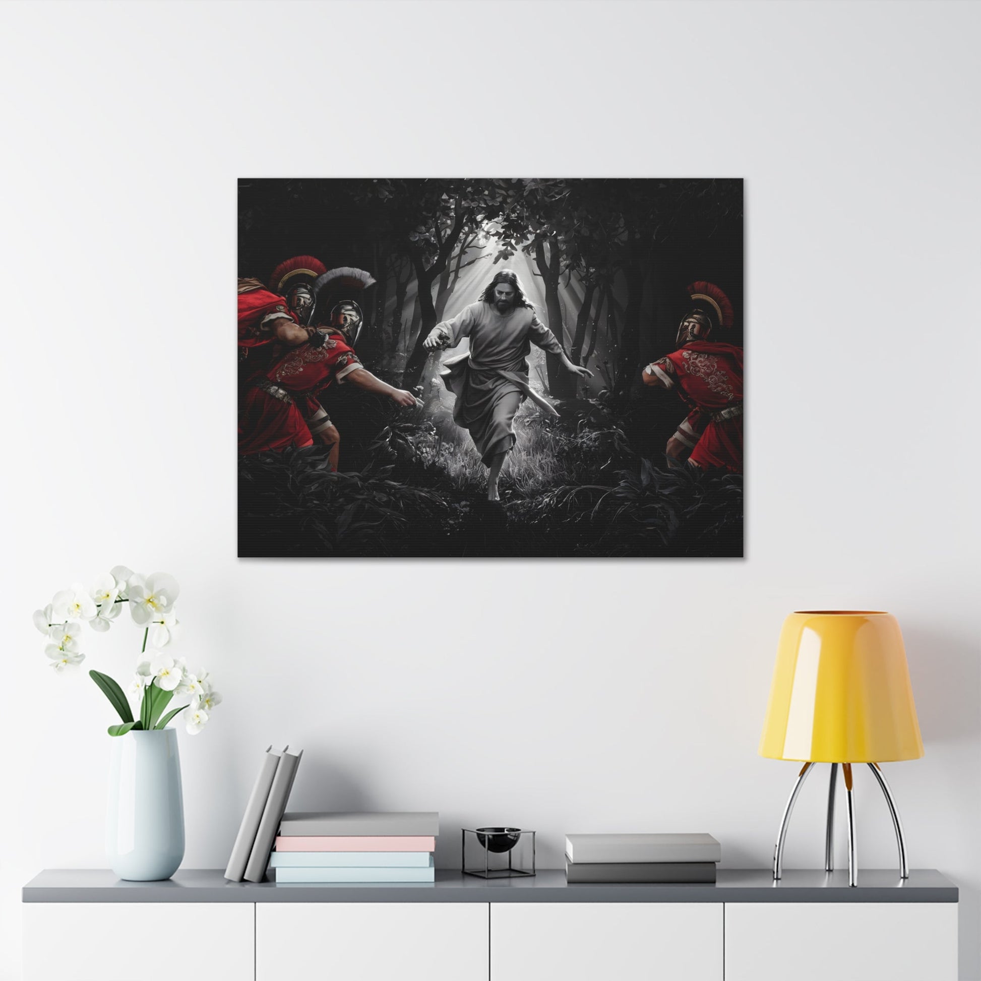 Divine Escape IIDivine Escape II: Jesus Christ's Cinematic Flight from Roman PersecutiCanvasDivine Escape II: Jesus Christ's Cinematic Flight from Roman Persecution - Limited Edition Christian Art Print |  Wall Art Decor
Description:
Experience the raw powe