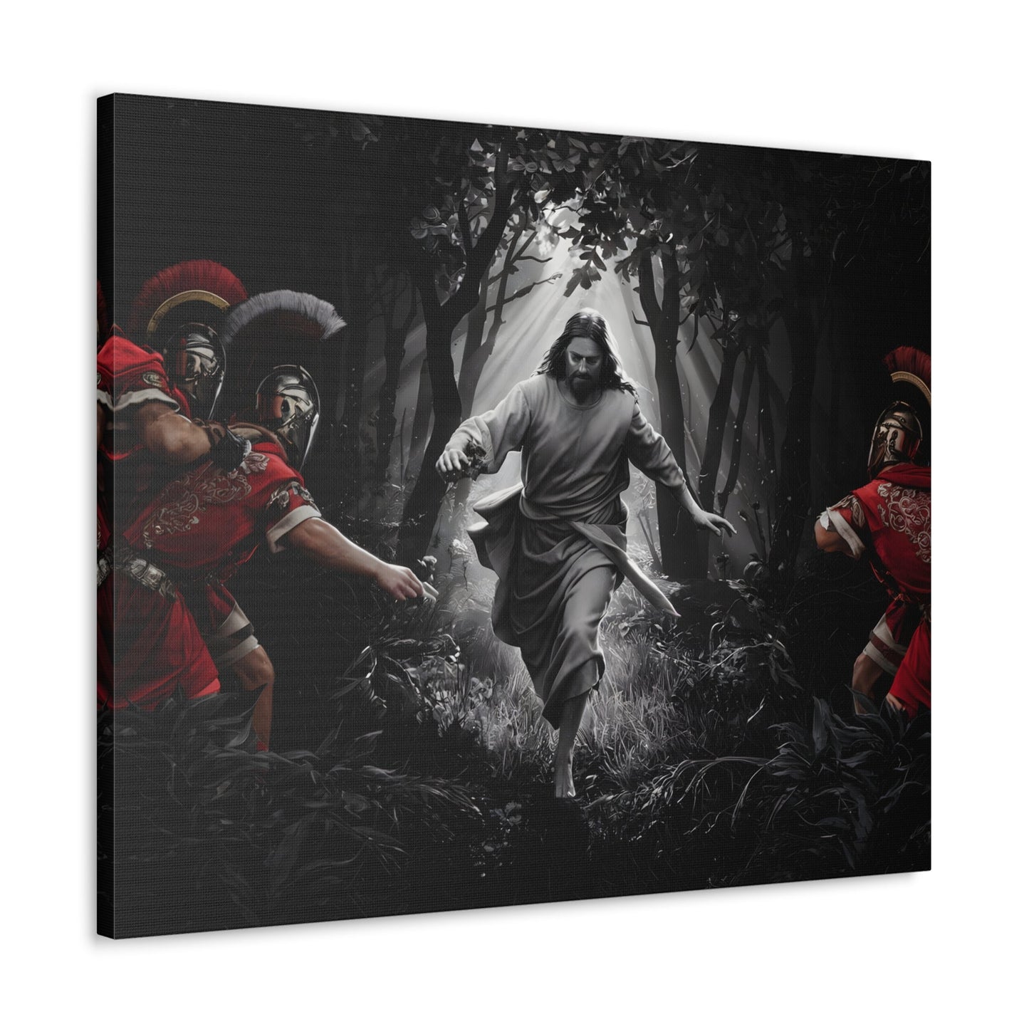 Divine Escape IIDivine Escape II: Jesus Christ's Cinematic Flight from Roman PersecutiCanvasDivine Escape II: Jesus Christ's Cinematic Flight from Roman Persecution - Limited Edition Christian Art Print |  Wall Art Decor
Description:
Experience the raw powe