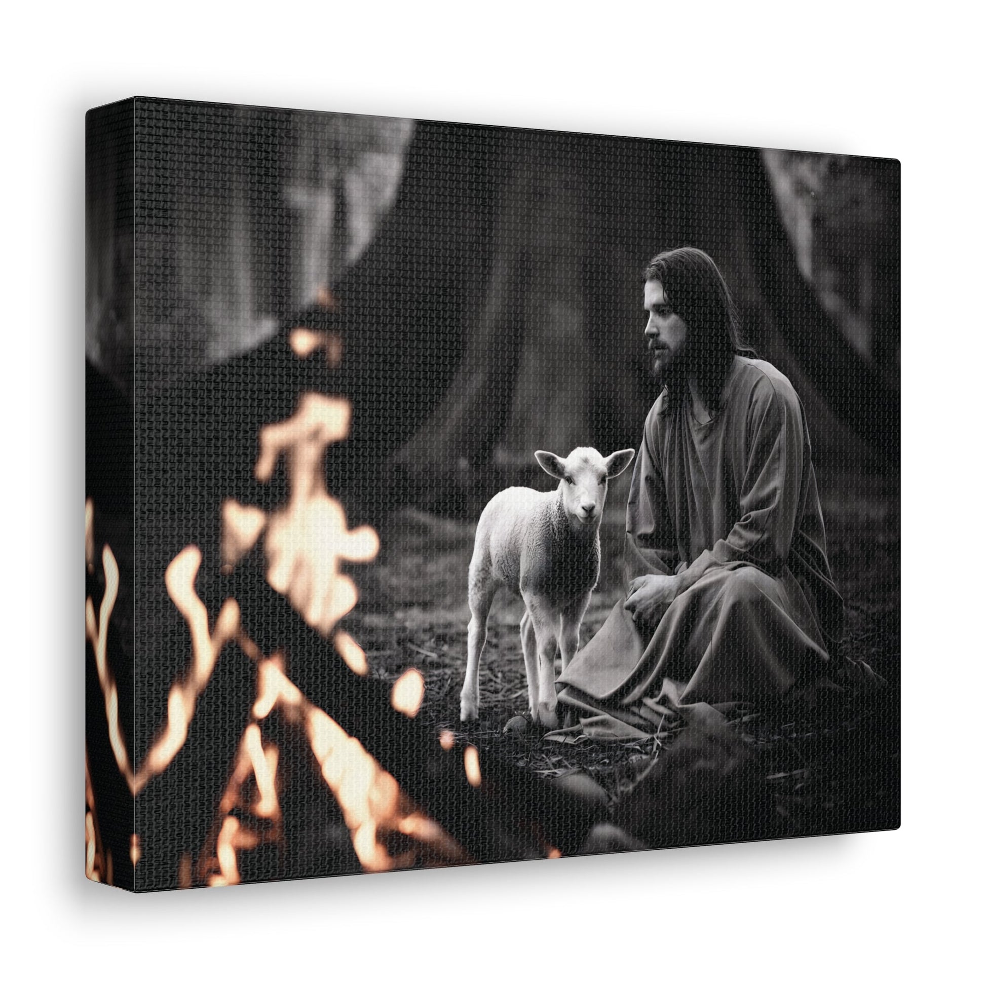 Divine Refuge IIDivine Refuge II: Jesus Christ and the Lamb - Illuminating Faith in DaCanvasDivine Refuge II: Jesus Christ and the Lamb - Illuminating Faith in Darkness | Limited Edition Christian Wall Art |  Modern Wall Art Decor
Description:
Experience th