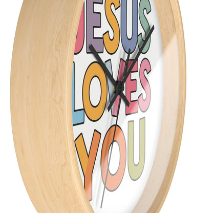 "JESUS LOVES YOU""JESUS LOVES YOU" Inspirational Christian Wall Clock- Christian InspirHome DecorJESUS LOVES YOU" Inspirational Christian Wall Clock
Product Description:Embrace the message of God's love with every tick of our stunning "JESUS LOVES YOU" wall cloc