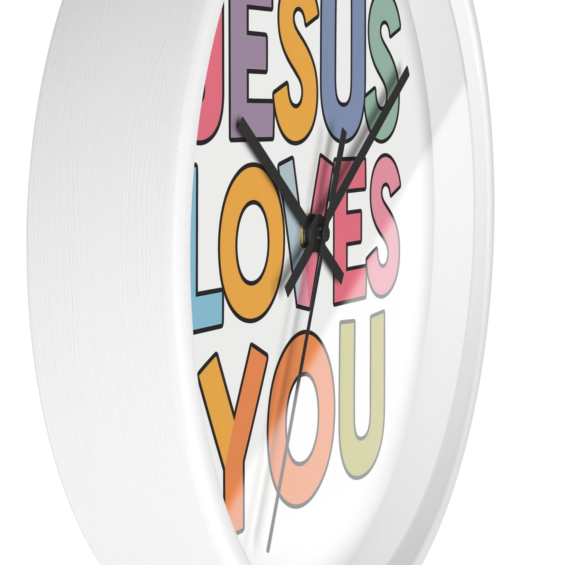 "JESUS LOVES YOU""JESUS LOVES YOU" Inspirational Christian Wall Clock- Christian InspirHome DecorJESUS LOVES YOU" Inspirational Christian Wall Clock
Product Description:Embrace the message of God's love with every tick of our stunning "JESUS LOVES YOU" wall cloc