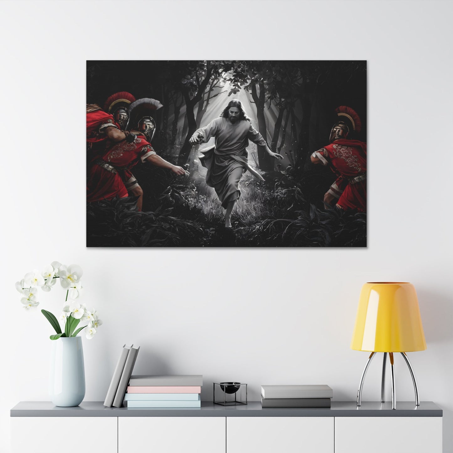 Divine Escape IIDivine Escape II: Jesus Christ's Cinematic Flight from Roman PersecutiCanvasDivine Escape II: Jesus Christ's Cinematic Flight from Roman Persecution - Limited Edition Christian Art Print |  Wall Art Decor
Description:
Experience the raw powe