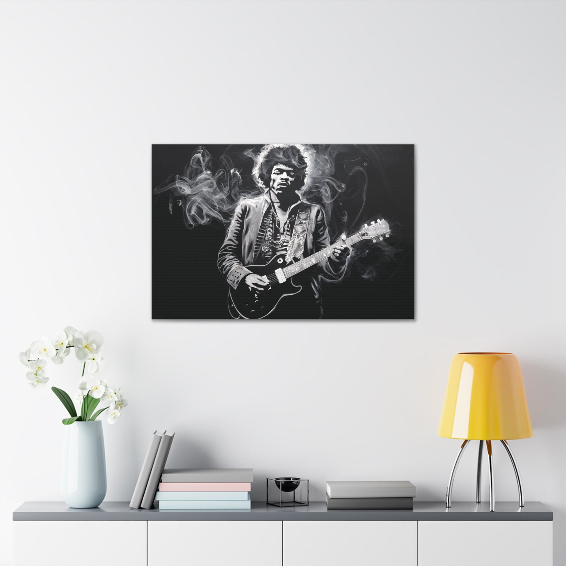 Up in SmokeUp in Smoke: Jimi Hendrix Fumage Art Print | Canvas Gallery Wrap | UniCanvasUp in Smoke: Jimi Hendrix Fumage Art Print | Canvas Gallery Wrap | Unique Rock Icon Decor -   Wall Art Decor
Jimi Hendrix Soot Painting - Innovative Fumage Art Print