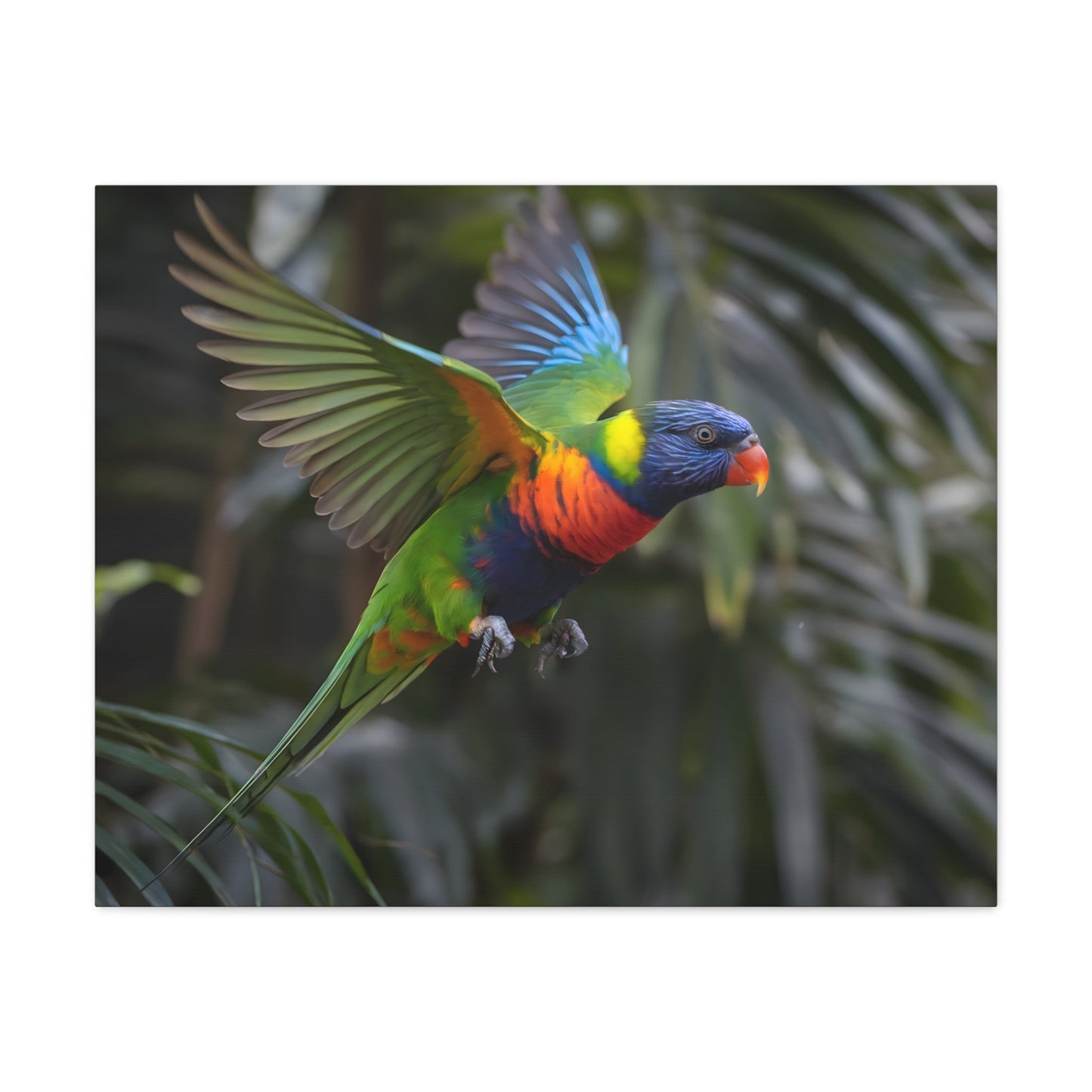 Vibrant Bird ArtRainbow Lorikeet in Flight | Cinematic Wildlife Photography | Vibrant CanvasRainbow Lorikeet in Flight – Cinematic Wildlife Photography
A breathtaking medium shot of a vibrant rainbow lorikeet in mid-flight, showcasing its dazzling plumage o