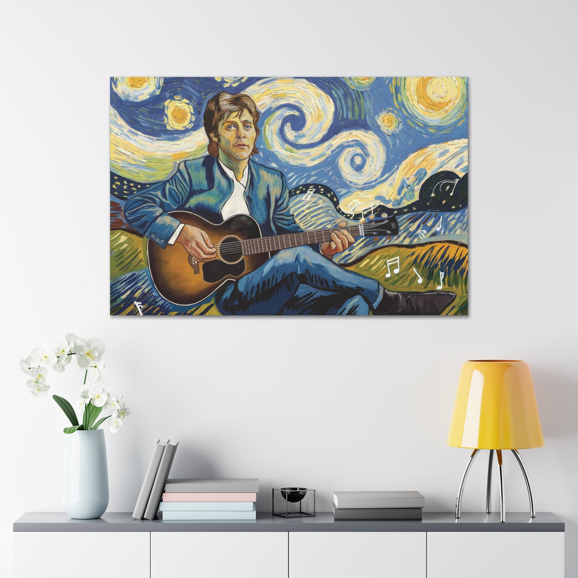 Paul McCartney Canvas McCartney "Starry Night" Inspired Wall Art Print - Paul McCartney tour 2025