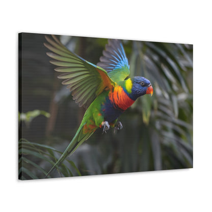 Vibrant Bird ArtRainbow Lorikeet in Flight | Cinematic Wildlife Photography | Vibrant CanvasRainbow Lorikeet in Flight – Cinematic Wildlife Photography
A breathtaking medium shot of a vibrant rainbow lorikeet in mid-flight, showcasing its dazzling plumage o