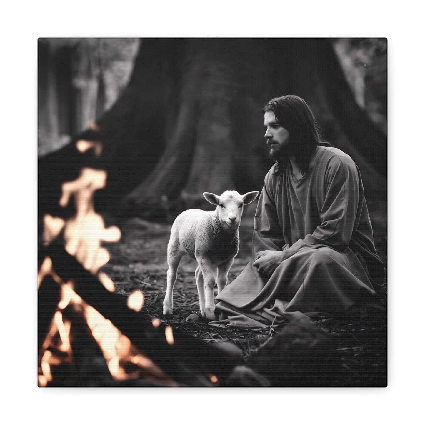 Divine Refuge IIDivine Refuge II: Jesus Christ and the Lamb - Illuminating Faith in DaCanvasDivine Refuge II: Jesus Christ and the Lamb - Illuminating Faith in Darkness | Limited Edition Christian Wall Art |  Modern Wall Art Decor
Description:
Experience th