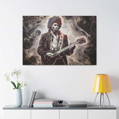 Star Power"Star Power" Ethereal Soot Portrait: Jimi Hendrix's Fiery Performance Canvas"Star Power" Ethereal Soot Portrait: Jimi Hendrix's Fiery Performance
Experience the raw intensity of Jimi Hendrix like never before with this mesmerizing Fumage art