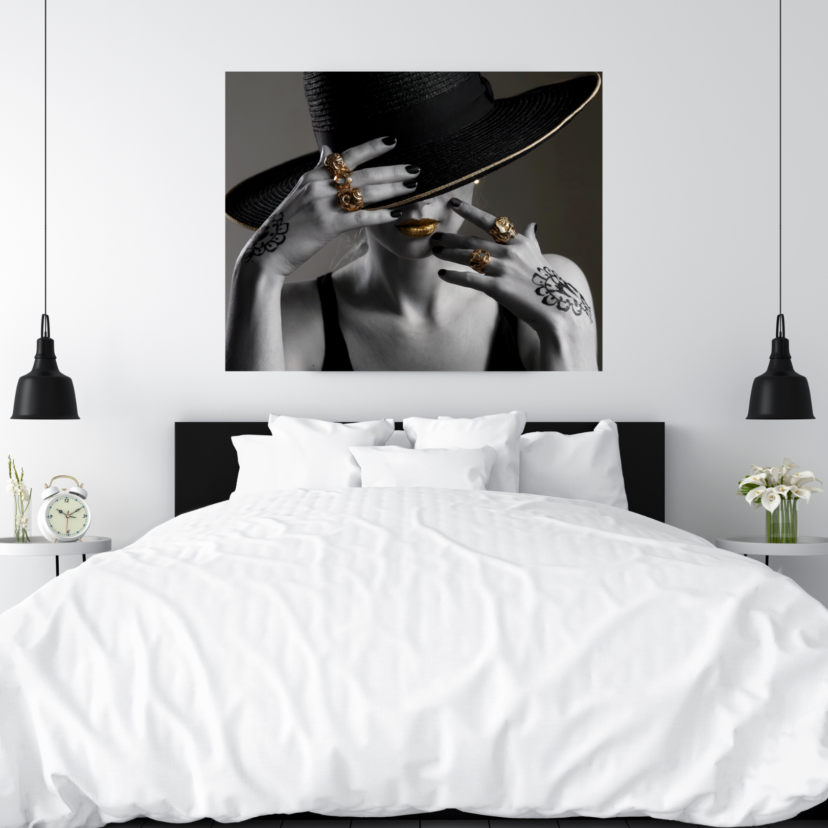 Vogue Photo Artwork -  Black and White Canvas Gallery Wraps