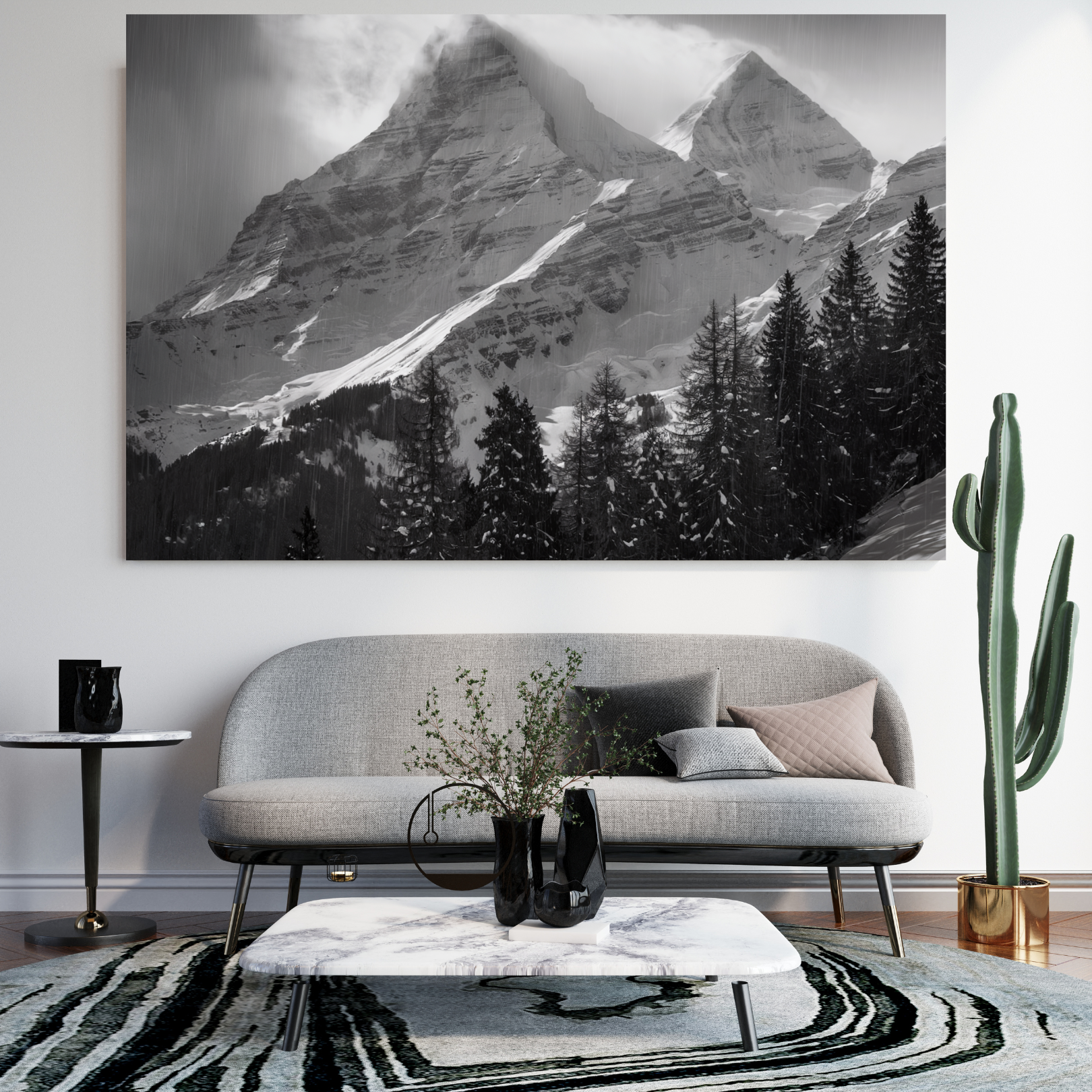 Ansel Adams-style Alpine landscape Photography Art - Canvas Gallery Wraps 