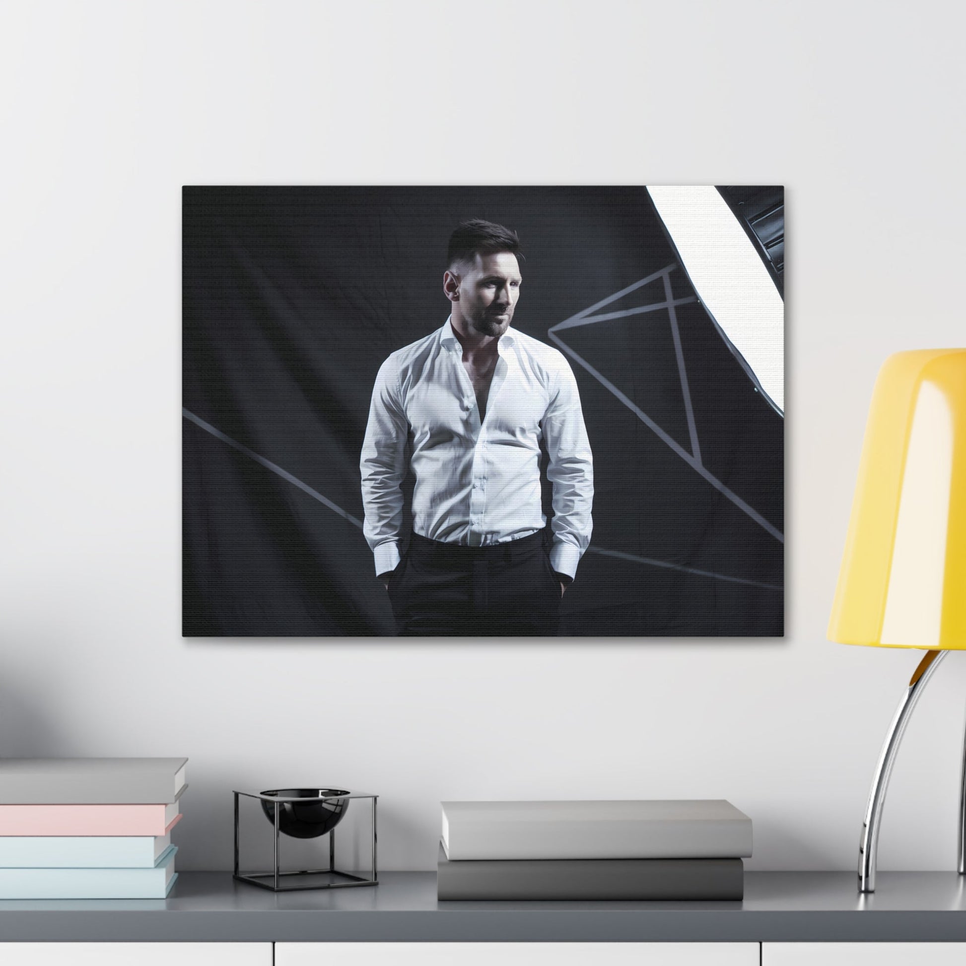 Messi Photo - Lionel Messi Soccer Game Photo- Lionel Messi Wall Canvas Art Print