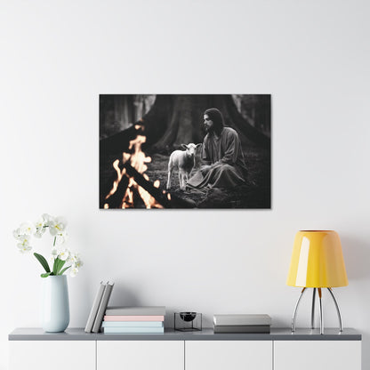 Divine Refuge IIDivine Refuge II: Jesus Christ and the Lamb - Illuminating Faith in DaCanvasDivine Refuge II: Jesus Christ and the Lamb - Illuminating Faith in Darkness | Limited Edition Christian Wall Art |  Modern Wall Art Decor
Description:
Experience th