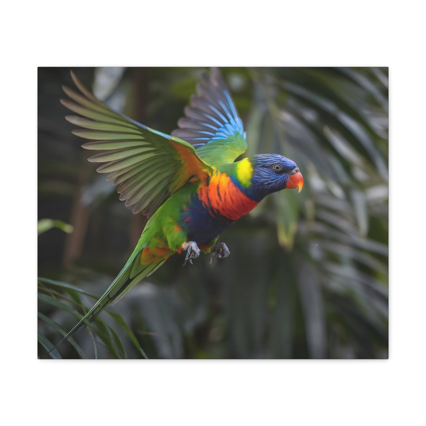 Vibrant Bird ArtRainbow Lorikeet in Flight | Cinematic Wildlife Photography | Vibrant CanvasRainbow Lorikeet in Flight – Cinematic Wildlife Photography
A breathtaking medium shot of a vibrant rainbow lorikeet in mid-flight, showcasing its dazzling plumage o