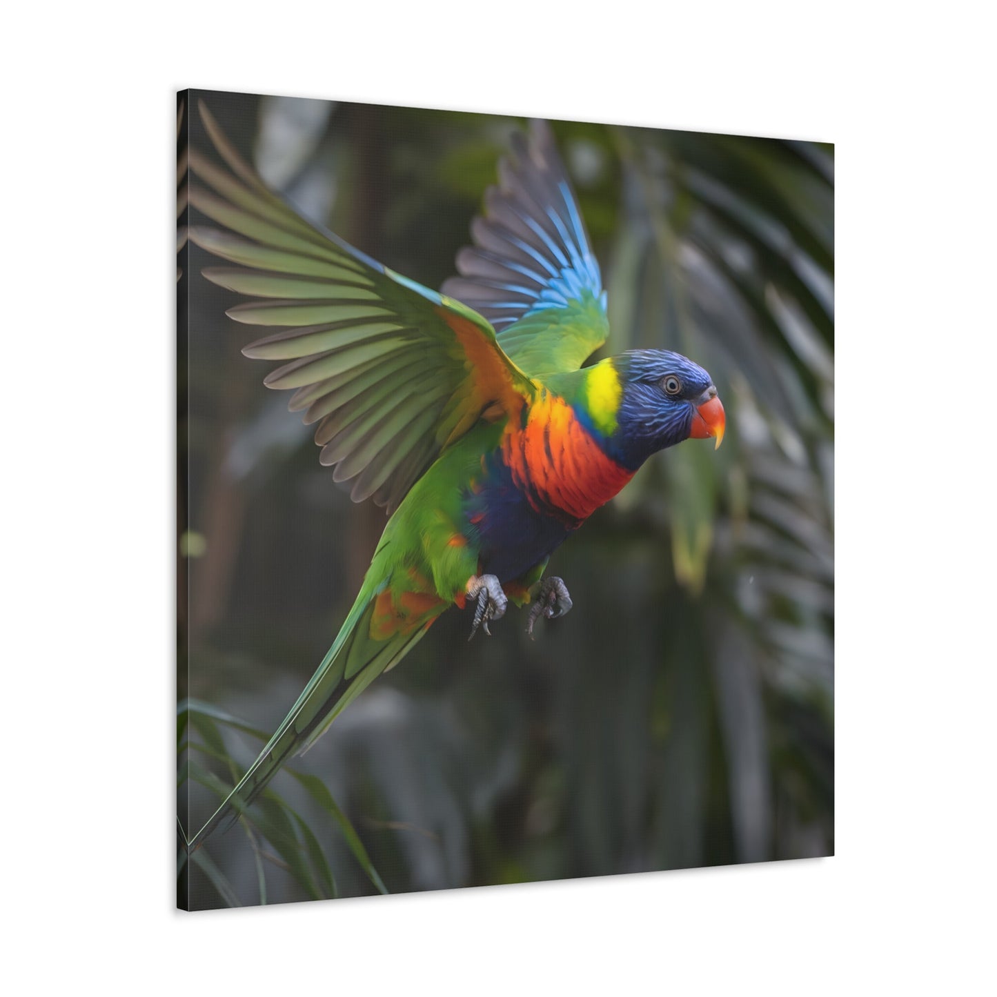 Vibrant Bird ArtRainbow Lorikeet in Flight | Cinematic Wildlife Photography | Vibrant CanvasRainbow Lorikeet in Flight – Cinematic Wildlife Photography
A breathtaking medium shot of a vibrant rainbow lorikeet in mid-flight, showcasing its dazzling plumage o