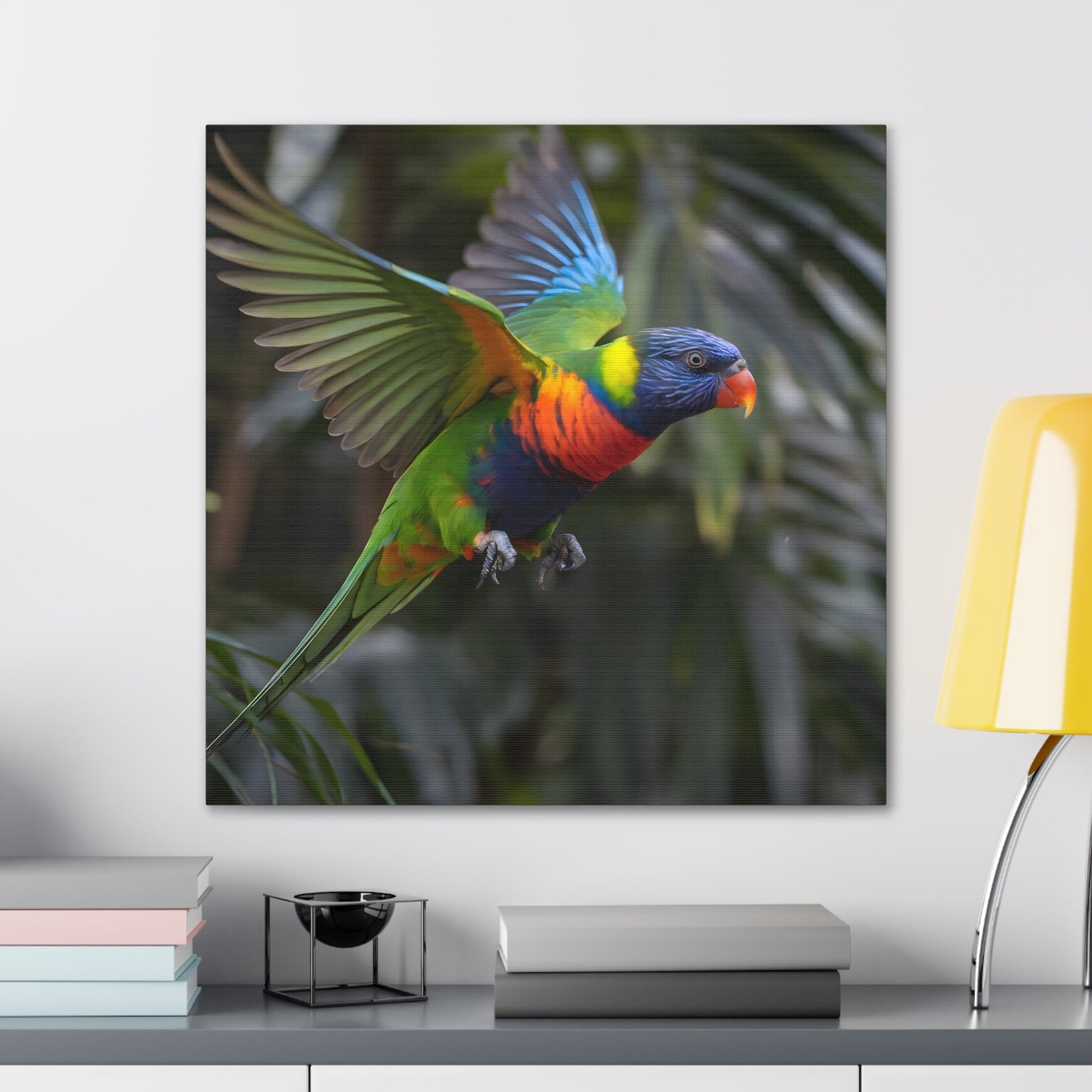 Vibrant Bird ArtRainbow Lorikeet in Flight | Cinematic Wildlife Photography | Vibrant CanvasRainbow Lorikeet in Flight – Cinematic Wildlife Photography
A breathtaking medium shot of a vibrant rainbow lorikeet in mid-flight, showcasing its dazzling plumage o