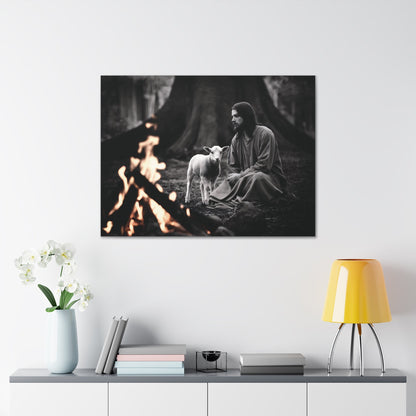 Divine Refuge IIDivine Refuge II: Jesus Christ and the Lamb - Illuminating Faith in DaCanvasDivine Refuge II: Jesus Christ and the Lamb - Illuminating Faith in Darkness | Limited Edition Christian Wall Art |  Modern Wall Art Decor
Description:
Experience th