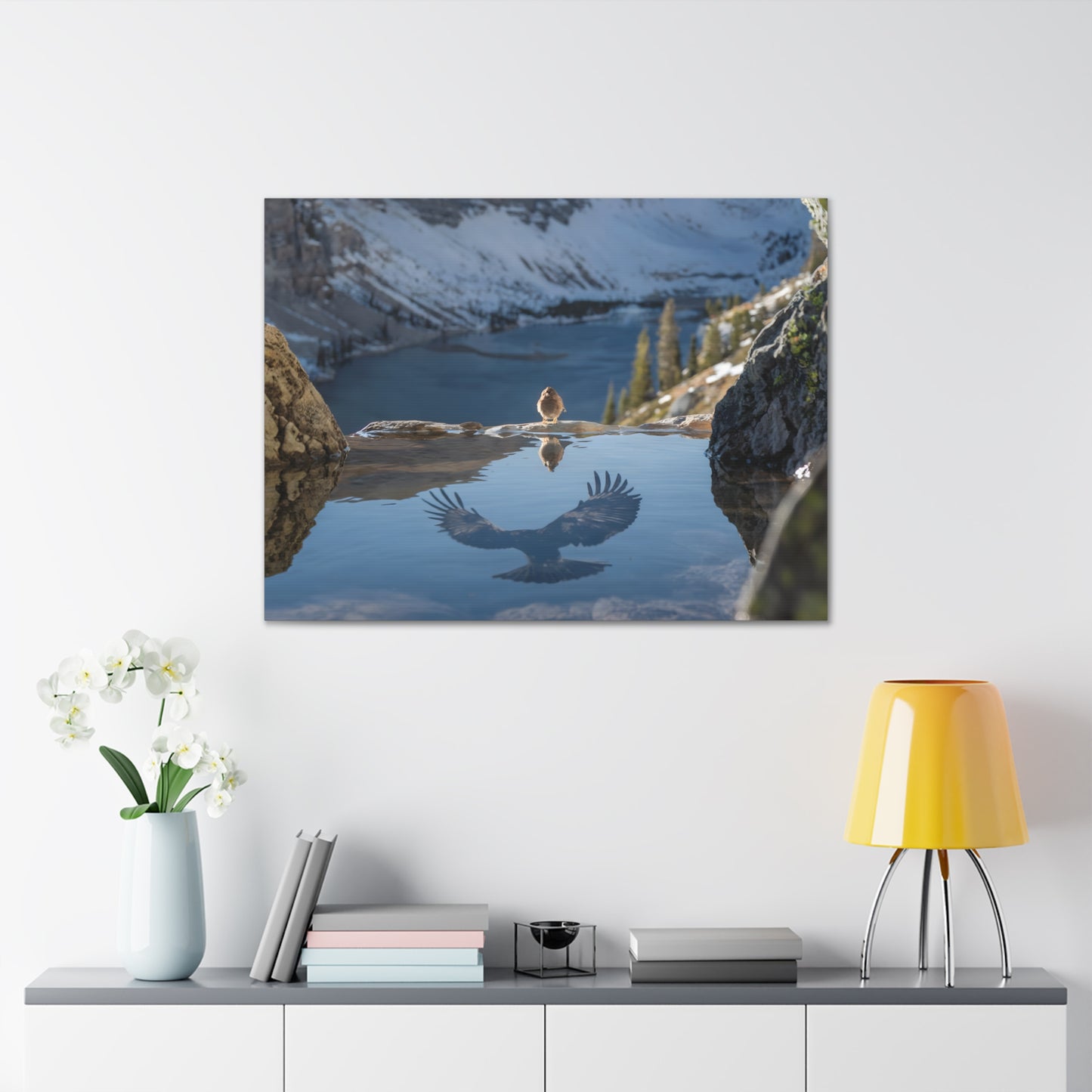 Mountain Lake Wildlife Photography: Alpine Landscape Wall Art - Canvas Gallery Wraps