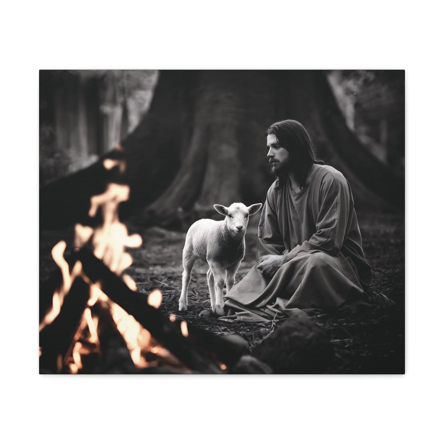 Divine Refuge IIDivine Refuge II: Jesus Christ and the Lamb - Illuminating Faith in DaCanvasDivine Refuge II: Jesus Christ and the Lamb - Illuminating Faith in Darkness | Limited Edition Christian Wall Art |  Modern Wall Art Decor
Description:
Experience th