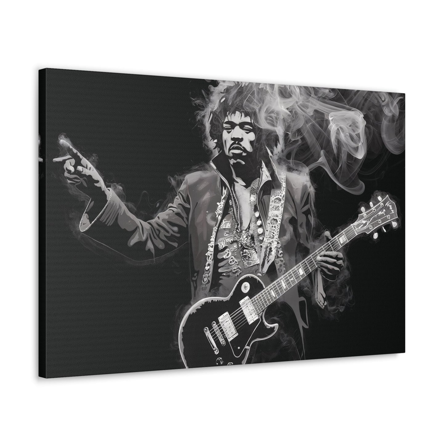 Peace and LovePeace and Love: Jimi Hendrix Fumage Art | Canvas Gallery Wrap | EthereCanvasPeace and Love: Jimi Hendrix Fumage Art | Canvas Gallery Wrap - Wall Art Decor
Jimi Hendrix Soot Painting - Innovative Fumage Art on Canvas
Experience the fiery pass