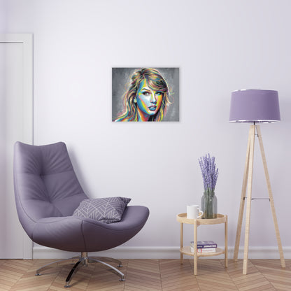 Taylor Swift Acrylic Print | Vibrant Rainbow Glow | Modern Pop Art Decor | Taylor Swift Memorabilia