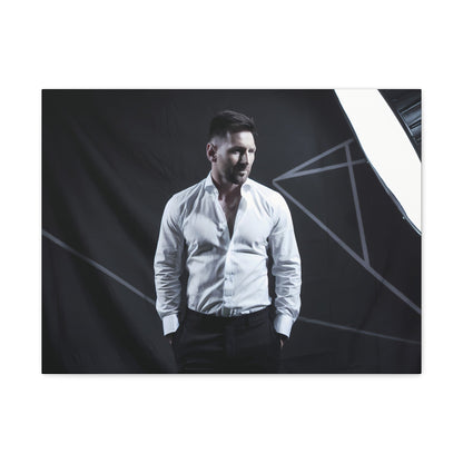 Messi Photo - Lionel Messi Soccer Game Photo- Lionel Messi Wall Canvas Art Print