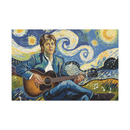 Paul McCartney Canvas McCartney "Starry Night" Inspired Wall Art Print - Paul McCartney tour 2025