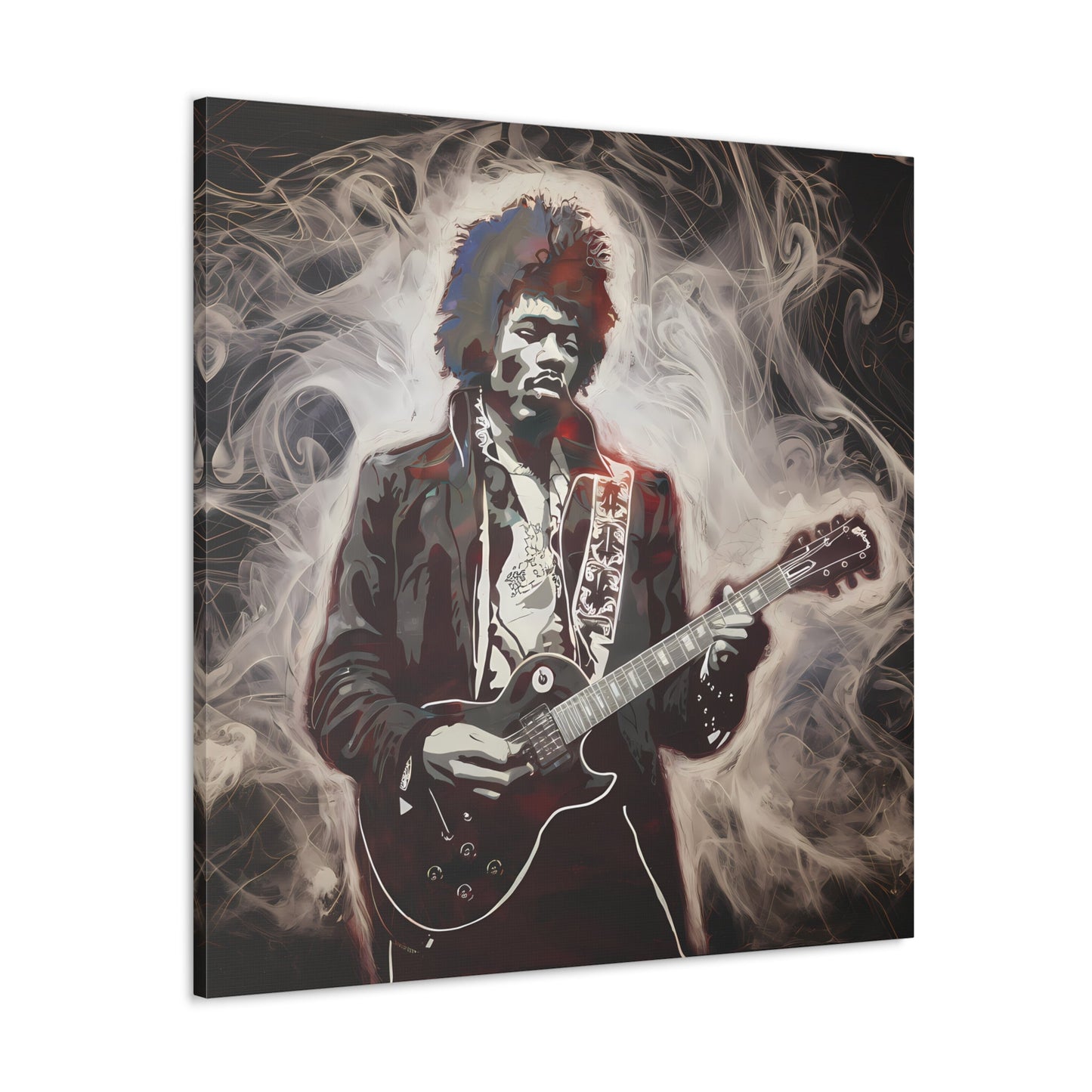 Star Power"Star Power" Ethereal Soot Portrait: Jimi Hendrix's Fiery Performance Canvas"Star Power" Ethereal Soot Portrait: Jimi Hendrix's Fiery Performance
Experience the raw intensity of Jimi Hendrix like never before with this mesmerizing Fumage art