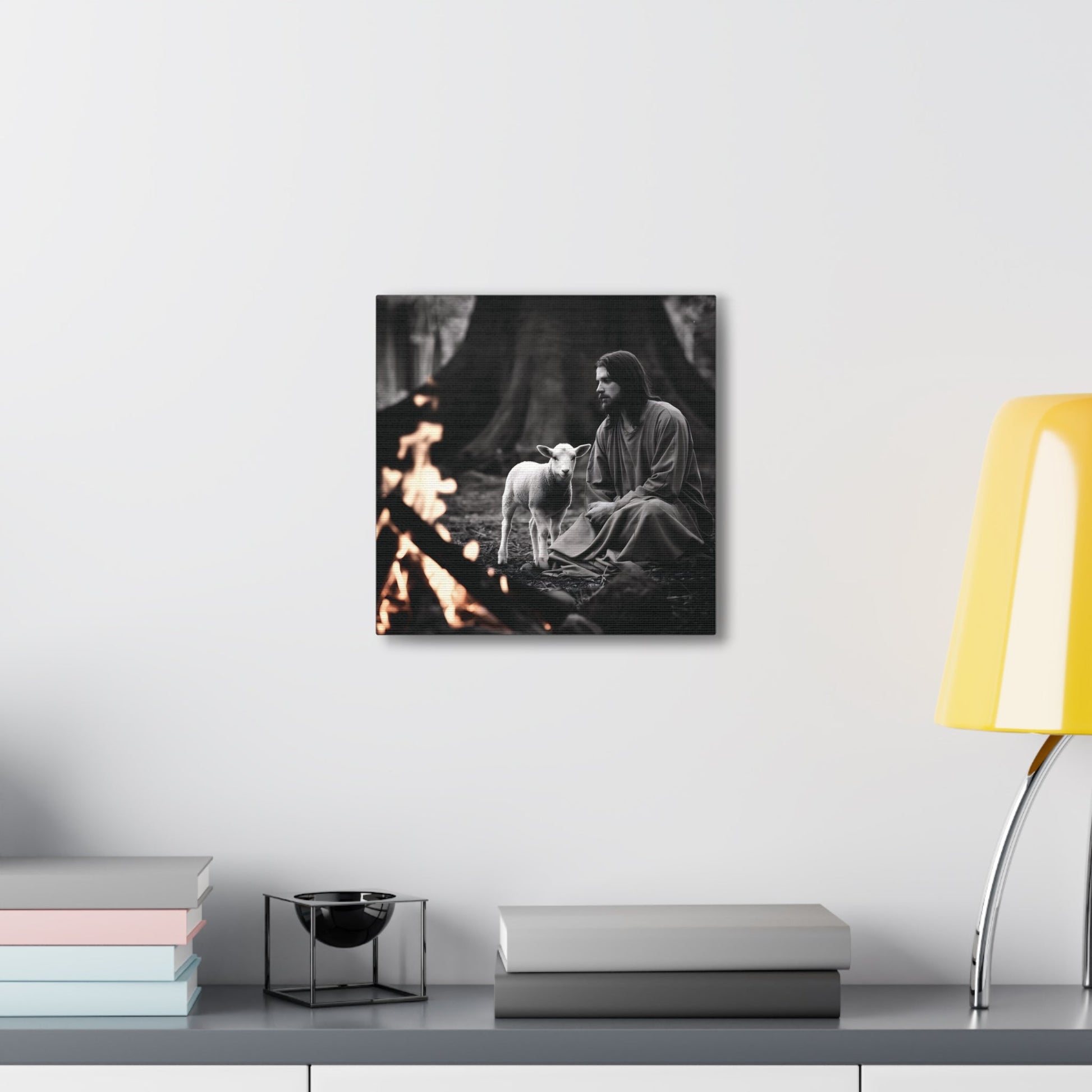 Divine Refuge IIDivine Refuge II: Jesus Christ and the Lamb - Illuminating Faith in DaCanvasDivine Refuge II: Jesus Christ and the Lamb - Illuminating Faith in Darkness | Limited Edition Christian Wall Art |  Modern Wall Art Decor
Description:
Experience th